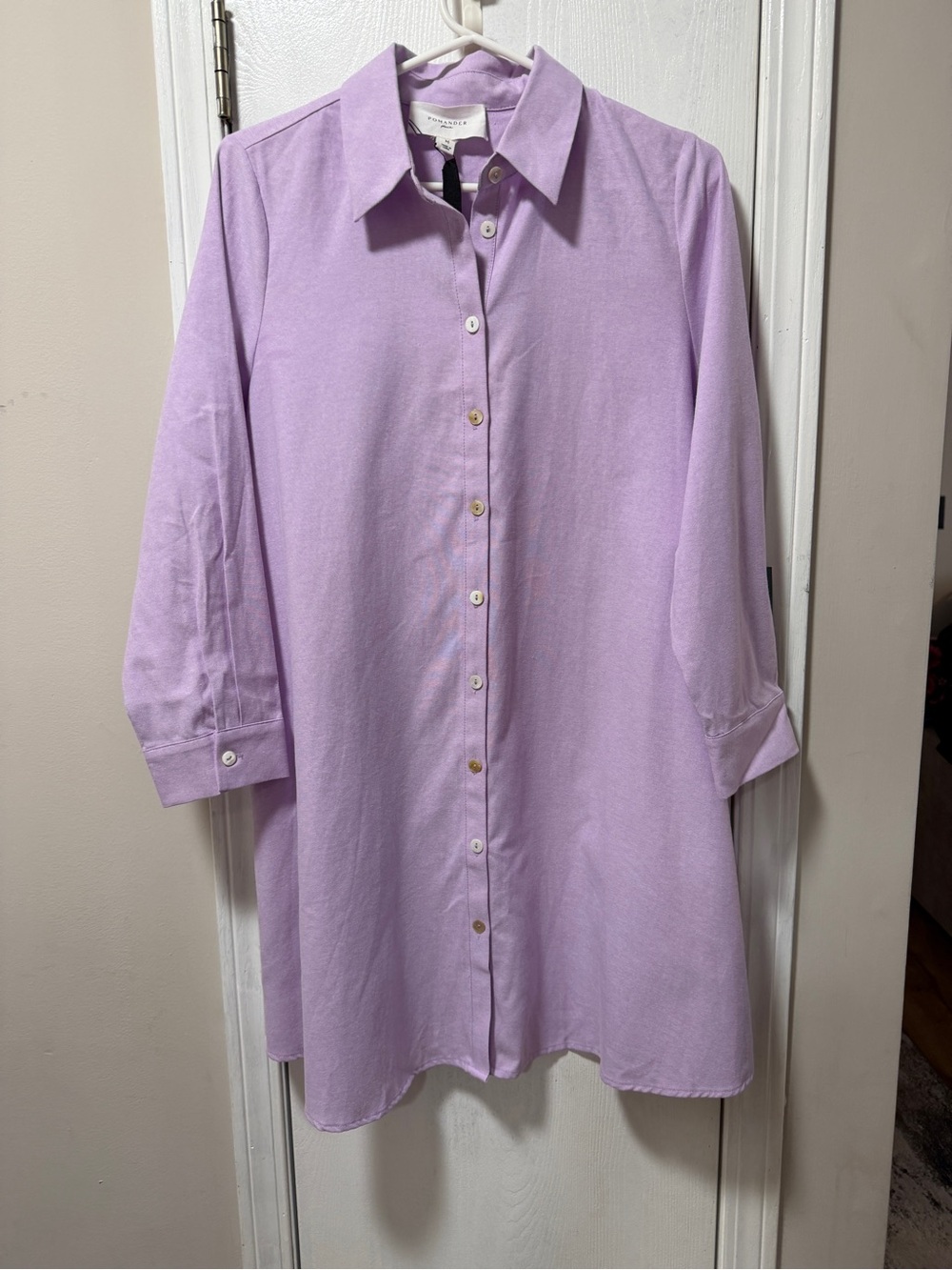 Pomander Place Lavender Casual Button-Down Skirt